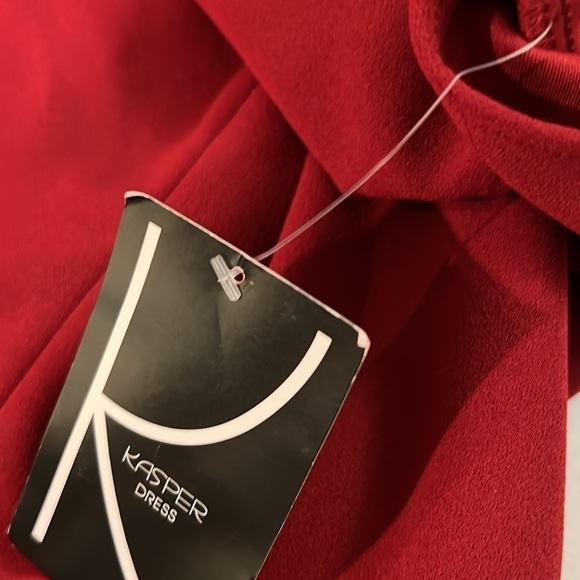 Kasper Crimson Red Flutter Sleeve Sheath Dress NWT - Picture 8 of 14